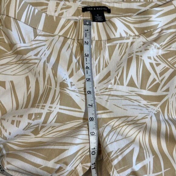 Zac & Rachel Women's Palm Leaf Print Pants Stretch Fit Size 8 - Picture 10 of 11